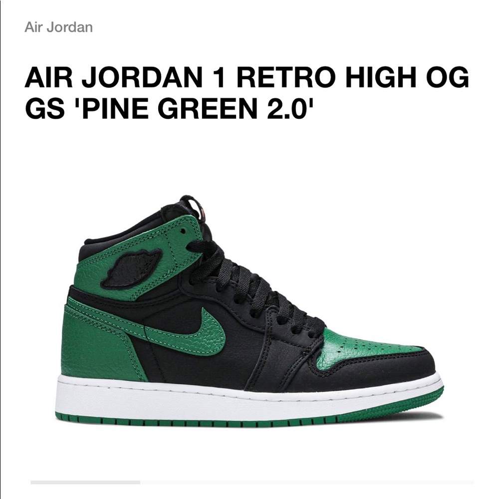 Air Jordan 1 Retro High OG GS Pine Green 2.0